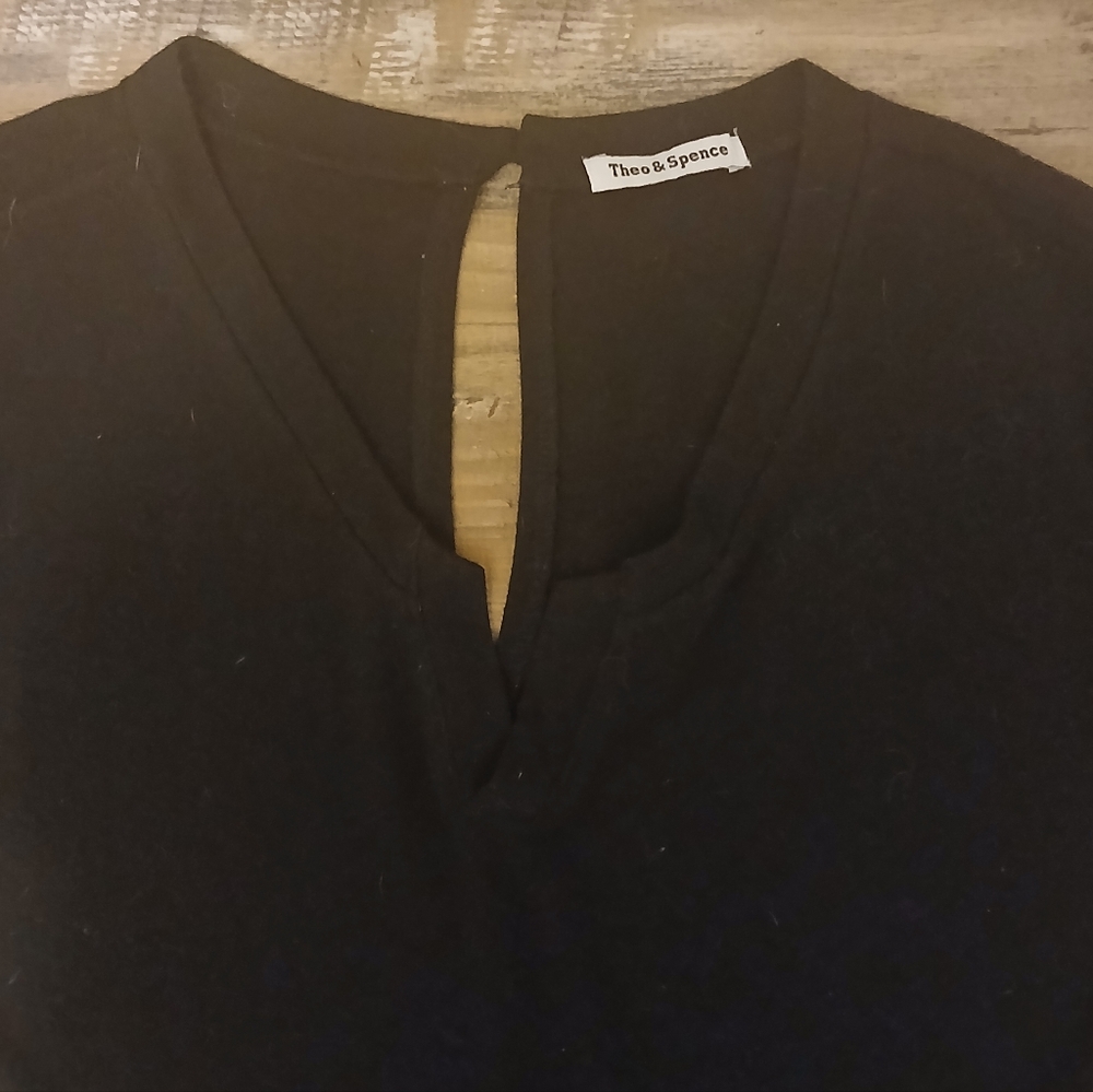 NWOT Theo & Spence Black Short Sleeve Romper. Womens Large. - Picture 5 of 6